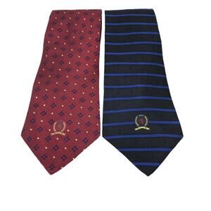 Tommy Hilfiger Silk Tie Bundle-Preppy Professional TINY FLAW